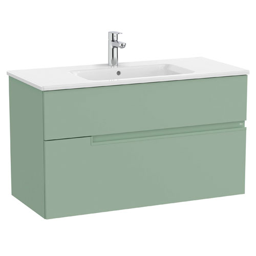 Conjunto Unik Victoria-N (mueble base con dos cajones y lavabo) 1005x460x583 mm, verde savia, (A852098564)