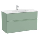 Conjunto Unik Victoria-N (mueble base con dos cajones y lavabo) 1005x460x583 mm, verde savia, (A852098564)