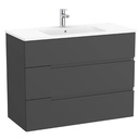 Conjunto Unik Victoria-N (mueble base con tres cajones y lavabo) 1005x460x757 mm, onix, (A852103531)