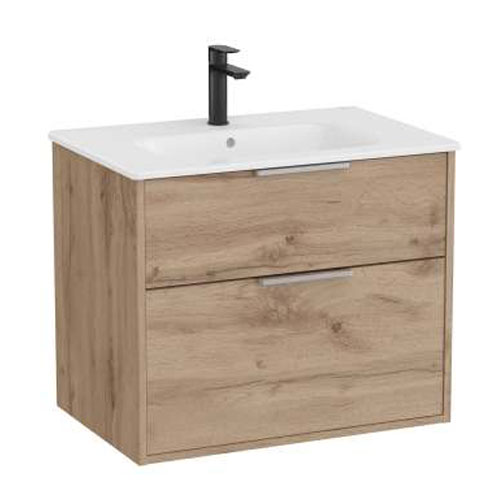 Conjunto Unik Optica (mueble base compacto c/2 cajones y lavabo), 705x460x580 mm, nogal, (A852452517)
