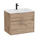 Conjunto Unik Optica (mueble base compacto c/2 cajones y lavabo), 705x460x580 mm, nogal, (A852452517)