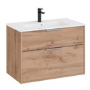 Conjunto Unik Optica (mueble base compacto c/2 cajones y lavabo), 805x460x580 mm, nogal, (A852453517)