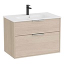 Conjunto Unik Optica (mueble base compacto c/2 cajones y lavabo), 805x460x580 mm, fresno claro, (A852453541)