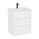 Conjunto Unik Optica (mueble base c/3 cajones y lavabo), 605x455x755 mm, blanco mate, (A852456509)