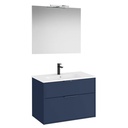 Conjunto Pack Optica (mueble base compacto c/2 cajones, lavabo, espejo y ap. Starlight) 790x455x580 mm, azul acero, (A852461551)