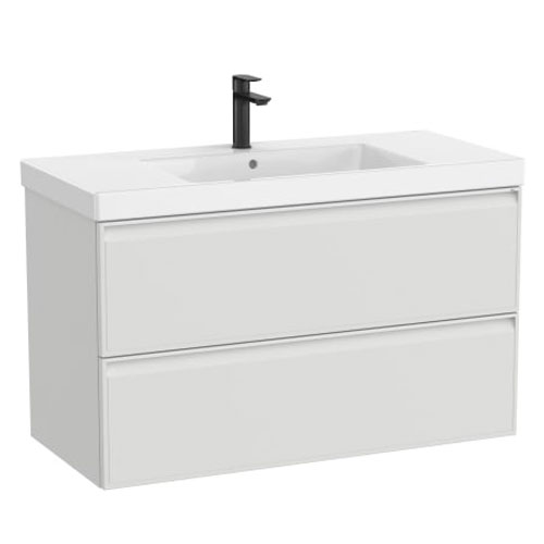 Conjunto Unik Linea (mueble base c/2 cajones y lavabo de FINECERAMIC centrado), 1000x455x625 mm, gris piedra, (A852491514)
