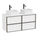 Mueble base Inspira c/4 cajones p/lavabo de encimera o sobre encimera, 1176x486x565 mm, blanco mate, (A852522509)