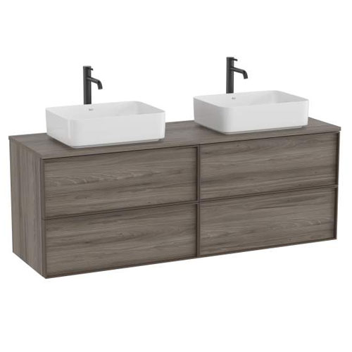 Mueble base Inspira c/4 cajones p/lavabo de encimera o sobre encimera, 1576x486x565 mm, magnolia, (A852523556)