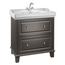 Conjunto Unik Carmen (mueble base c/2cajones y lavabo con 1 orificio), 800x500x875 mm, negro mate, (A852533523)