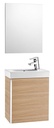 Conjunto Pack Mini (mueble base, lavabo y espejo) 450x250x575 mm, roble texturizado, (A855865155)