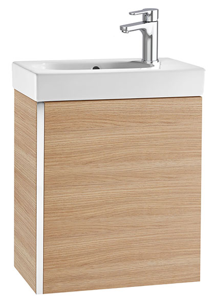 Conjunto Unik Mini (mueble base y lavabo) 450x250x575 mm, roble texturizado, (A855873155)