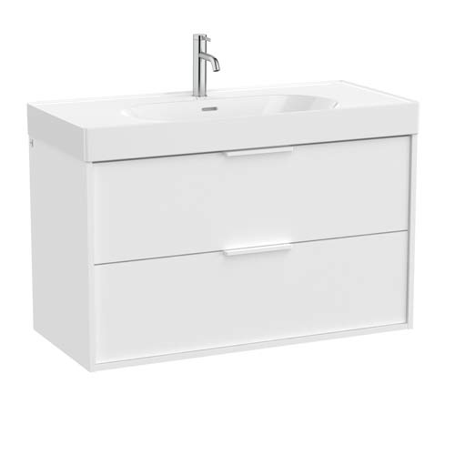 Mueble base Meridian c/2 cajones p/lavabo, 1000x460x565 mm, blanco mate, (A858103509)