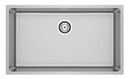 Fregadero Roma (ks) de 1 cubeta de acero inoxidable, 700x400x200 mm, (A870P10700)