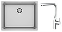Conjunto Pack Roma (ks) (1 cubeta Roma y mezclador monomando Glera) 500x400x200 mm, (A870PD050G)