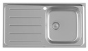 Fregadero Victoria de 1 cubeta de acero inoxidable y escurridor derecha, 800x490x160 mm, (A873801A01)