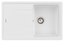 Fregadero reversible Bergen (ks) de 1 cubeta de QUARZEX, 780x500x180 mm, blanco, (A880180020)