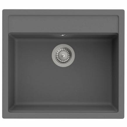 Fregadero Helsinki de 1 cubeta de QUARZEX, 515x365x180 mm, gris, (A880240110)