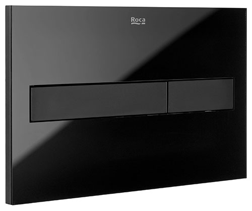 Placa accionamiento Duplo One, descarga dual, 250x180x160 mm, negro cristal, (A890188308)