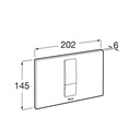 Placa accionamiento Duplo S, descarga dual, 163x215x60 mm, blanco (A890221300)