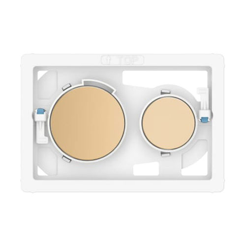 Pulsador Duplo S para combinar con panel frontal PS3, 189x3x130 mm, oro rosado, (A8904233RG)