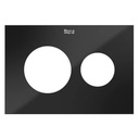 Panel Duplo S frontal para combinar con pulsadores PS3, 202x3x145 mm, cristal negro, (A890523388)