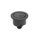 Doble pulsador para mecanismo de descarga plus D8 Ø58 mm Mechanisms, 140x110x45 mm, negro mate (AH00113NBR)