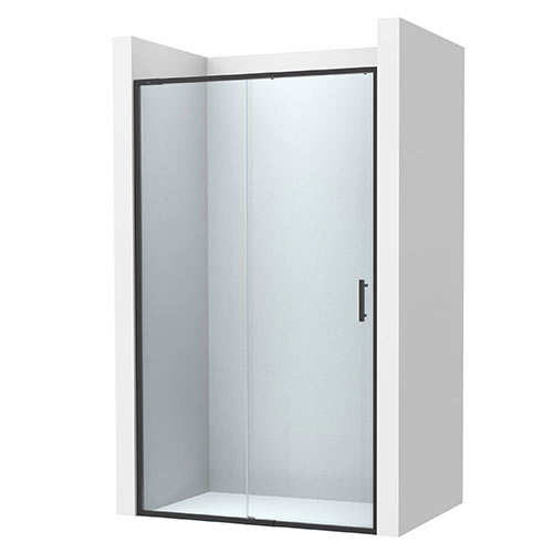 Frontal ducha Victoria Plus (1 hoja corredera +1 fija), 1400x50x2000 mm, negro mate (AM12B5787D0016NMN)