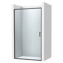 Frontal ducha Victoria Plus (1 hoja corredera +1 fija), 1600x50x2000 mm, negro mate (AM12B6407D0016NMN)