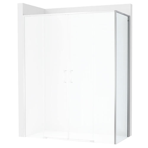 Lateral fijo Ura, 750x50x2000 mm, cristal transparente, perfil plata brillo, (AM20K2EE7D0012NMN)