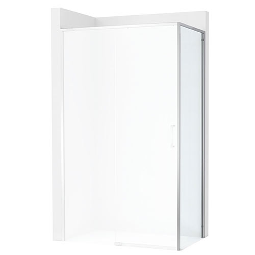 Lateral fijo Ura, 800x50x2000 mm, cristal transparente, perfil plata brillo, (AM20K3207D0012NMN)