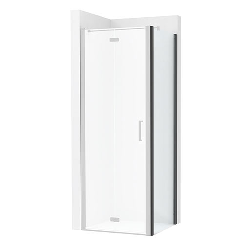 Lateral fijo Ura, 750x50x2000 mm, cristal transparente, perfil negro mate, (AM20N2EE7D0016NMN)