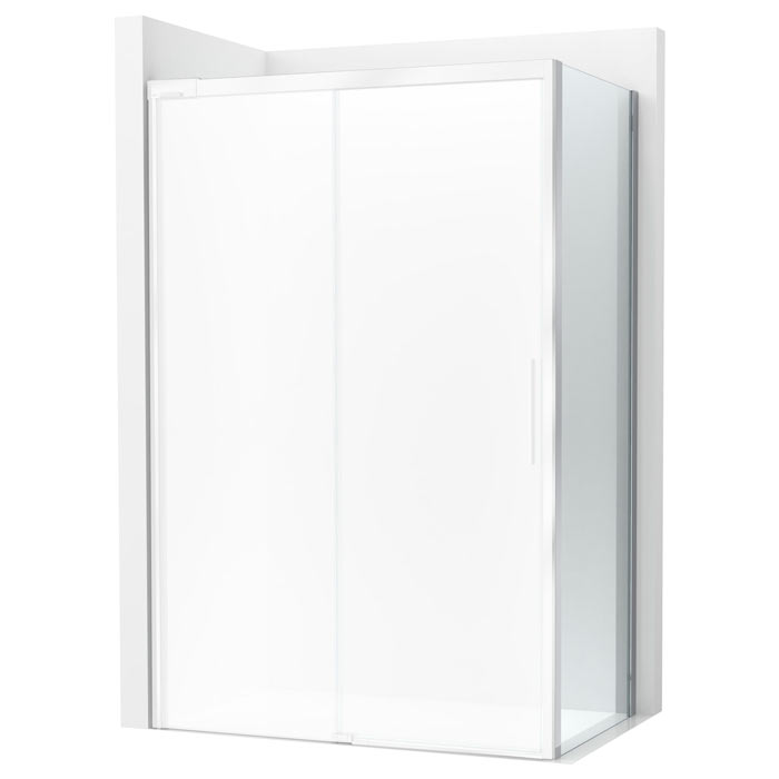 Lateral fijo Naray LF 750x68x2000 mm, cristal transparente, perfil plata brillo, (AM2842EE7D0012NMN)