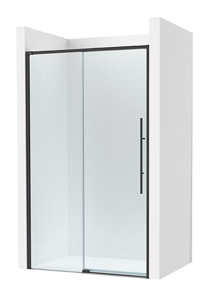 Frontal ducha Brisa L2-E (1 hoja corredera +1 fija) 1200x50x2000 mm, negro mate, (AM34312016M)