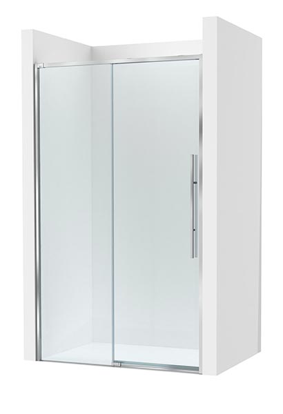 Frontal ducha Brisa L2-E (1 hoja corredera +1 fija) 1250x50x2000 mm, plata brillo, (AM34312512M)