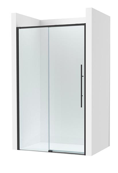 Frontal ducha Brisa L2-E (1 hoja corredera +1 fija) 1250x50x2000 mm, negro mate, (AM34312516M)