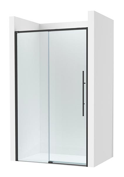 Frontal ducha Brisa L2-E (1 hoja corredera +1 fija) 1350x50x2000 mm, negro mate, (AM34313516M)