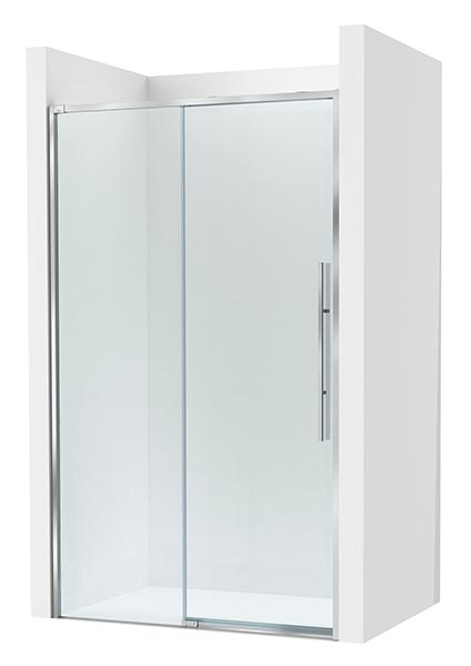 Frontal ducha Brisa L2-E (1 hoja corredera +1 fija) 1450x50x2000 mm, plata brillo, (AM34314512M)