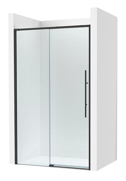 Frontal ducha Brisa L2-E (1 hoja corredera +1 fija) 1750x50x2000 mm, negro mate, (AM34317516M)