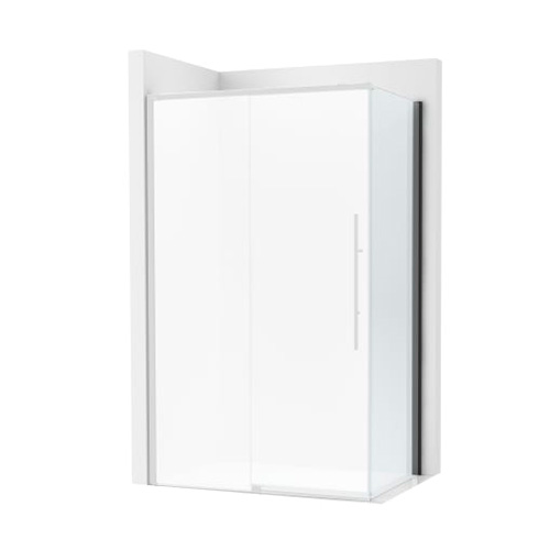 Lateral fijo Brisa LF-C 750x50x2000 mm, cristal transparente, perfil negro mate, (AM37307516M)