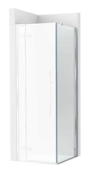 Lateral fijo Brisa LF 900x50x2000 mm, cristal transparente, perfil plata brillo, (AM37409012M)