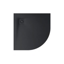 Plato de ducha angular extraplano de STONEX Terran-N 800x800x25 mm, negro (APA0532032001400)