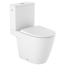 Inodoro completo Ona Rimless c/salida dual (taza, cisterna alim. inferior y tapa amortiguada), blanco mate